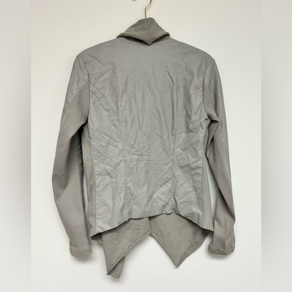 Blank NYC Faux Leather Cotton Moto Jacket Zip Stretch XS​ - Picture 4 of 9